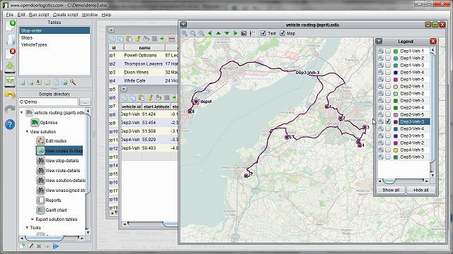 Optimised vehicle route